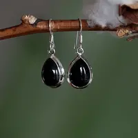 Black Onyx oorbellen Saniya Black Onyx oorbellen Saniya