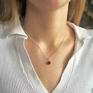 Rode Jade ketting druppel