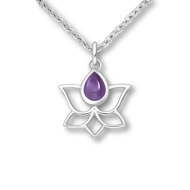 Amethist hanger Lotus