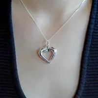 Zilveren ketting Hart