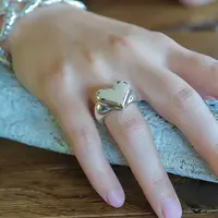 Zilveren ring Hart