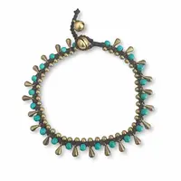 Enkelbandje turquoise summer drop