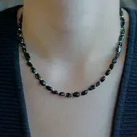Zwarte spinel ketting Thian
