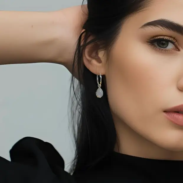 Maansteen hoops Bibi