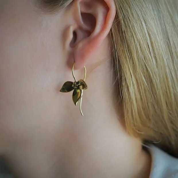 Oorbellen goudkleur Bloem Oorbellen goudkleur Bloem