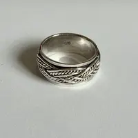 Zilveren spinning ring Trenza