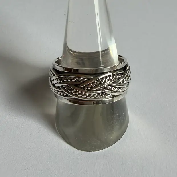 Zilveren spinning ring Trenza Zilveren spinning ring Trenza