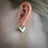 Goudkleurige oorbellen hart Riva