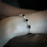 Black Onyx dames armband Elif