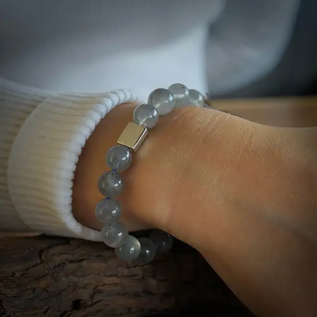 Graveerbare kralenarmband Labradoriet Graveerbare kralenarmband Labradoriet