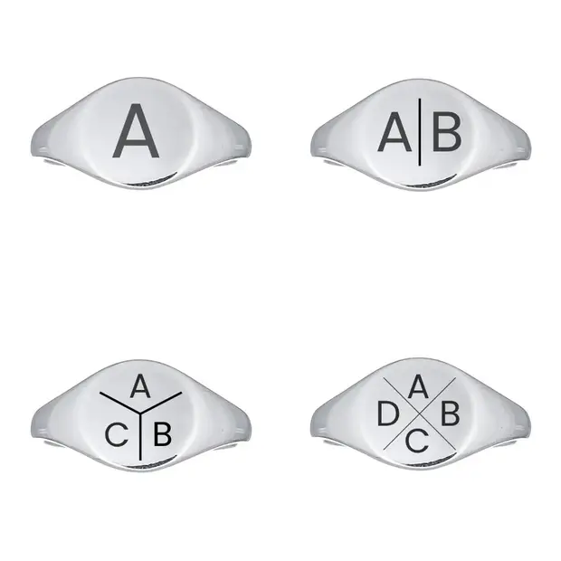 Ring met initialen graveerbaar