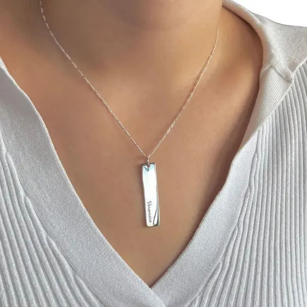 Graveerbare ketting Flat Bar Graveerbare ketting Flat Bar