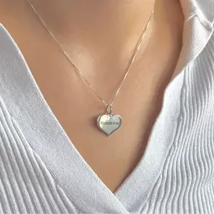 Hart ketting om te graveren Hart ketting om te graveren