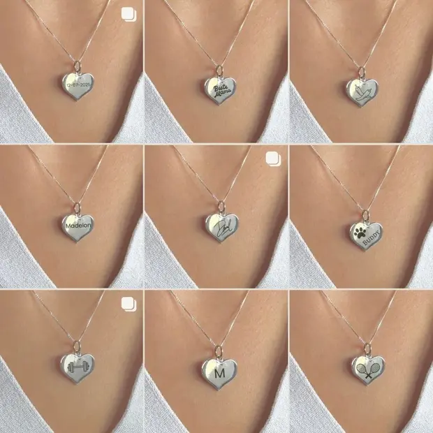 Hart ketting om te graveren