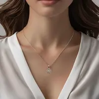 Zilveren hanger Klavertje vier