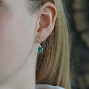 Groene onyx oorbellen Avin