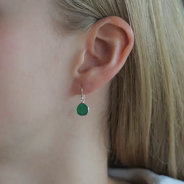 Groene onyx oorbellen Avin Groene onyx oorbellen Avin