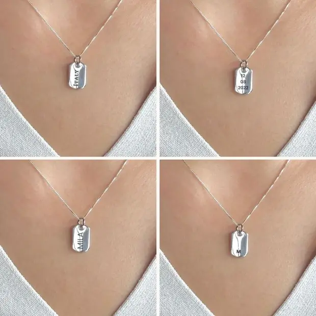 Mini Dog Tag ketting graveerbaar Mini Dog Tag ketting graveerbaar