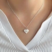 Hartje ketting om te graveren Hartje ketting om te graveren