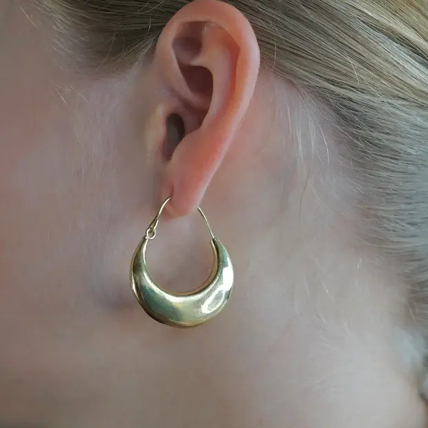Hoop oorbellen goud Goa