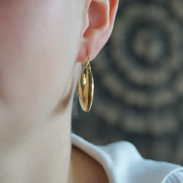 Hoop oorbellen goud Goa