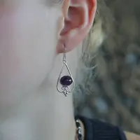 Amethist oorbellen Gaia