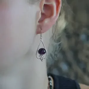 Amethist oorbellen Gaia