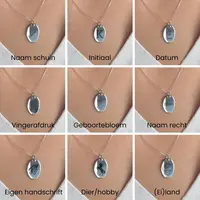 Ketting ovaal met gravure