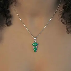 Malachiet hanger Mira