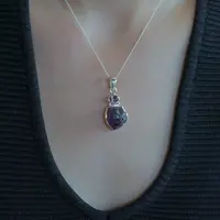 Ruwe Amethist hanger Hesther Ruwe Amethist hanger Hesther