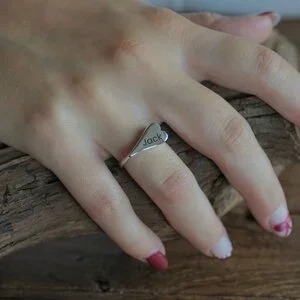 Graveerbare hart ring Graveerbare hart ring