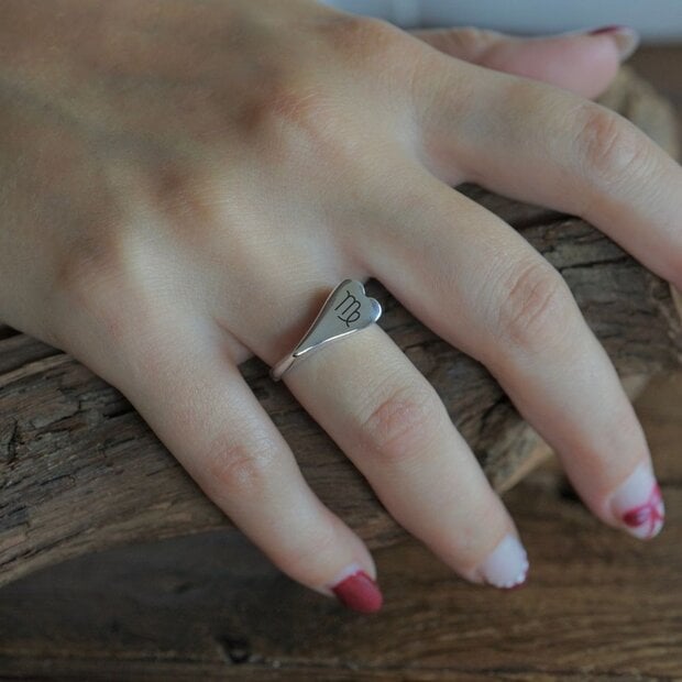 Graveerbare hart ring Graveerbare hart ring