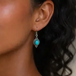 Turquoise oorbellen Liv