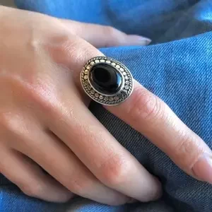 Zilveren ring met Black Onyx