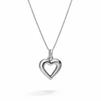 Zilveren ketting Hart