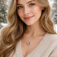 Zilveren ketting Hart