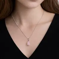 Ruwe Rozenkwarts ketting Saya Ruwe Rozenkwarts ketting Saya