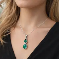 Malachiet hanger Nina