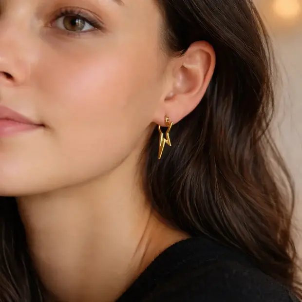 Oorbellen goudkleur Ster