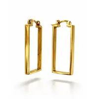 Oorbellen goudkleur Rechthoek