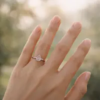 Rozenkwarts ring Fem