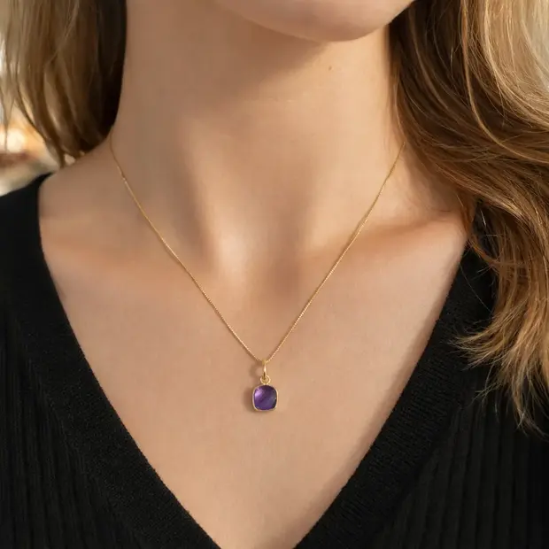 Amethist hanger Caia  Gold