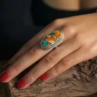 Spiny Oyster Turquoise ring Valencia