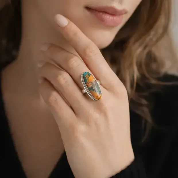 Spiny Oyster Turquoise ring Valencia