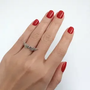 Zilveren Angel wings ring