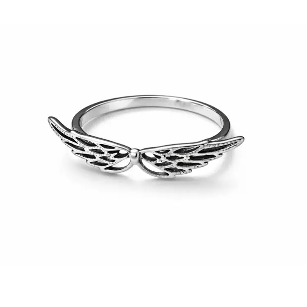 Zilveren Angel wings ring