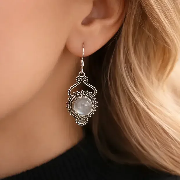 Maansteen oorbellen Yda Maansteen oorbellen Yda