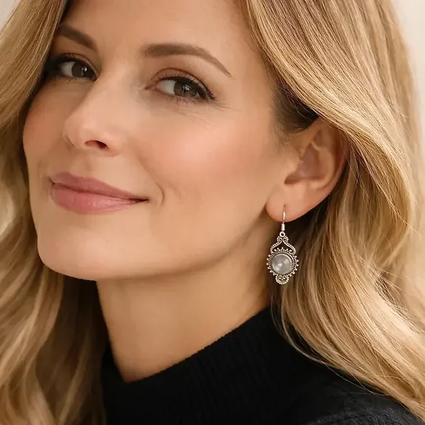 Maansteen oorbellen Yda Maansteen oorbellen Yda