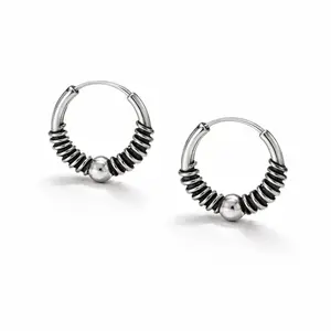 Bali hoop oorringen 10 mm Bibi
