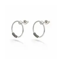 Bali hoop studs zilver